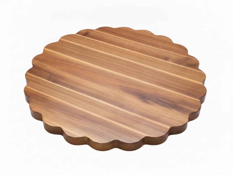 Premium Acacia Wood Scallop Cutting Board - Exquisite Kitchenware & Serving Tray
